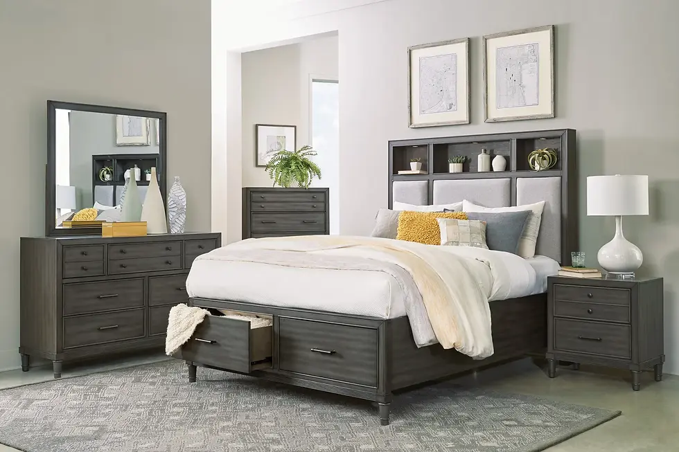Thumbnail: Transitional Style Gray Finish 1pc Dresser