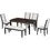 Thumbnail: 62.7" Rectangular Table and 4 High-Back Tufted Chairs