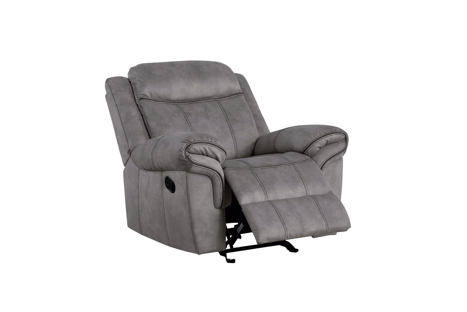 ACME Zubaida Glider Recliner, 2-Tone Gray Velvet
