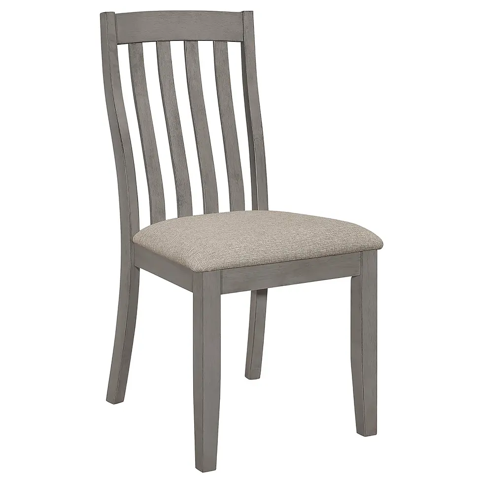Thumbnail: Grey Padded Side Chair (Set of 2)