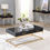 Thumbnail: ACME Adiel Console Table; Black & Gold Finish
