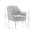 Thumbnail: Modern Soft Teddy fabric Ivory Ergonomics Accent Chair 