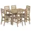 Thumbnail: 7 Piece Dining Set Solid Wood Acacia
