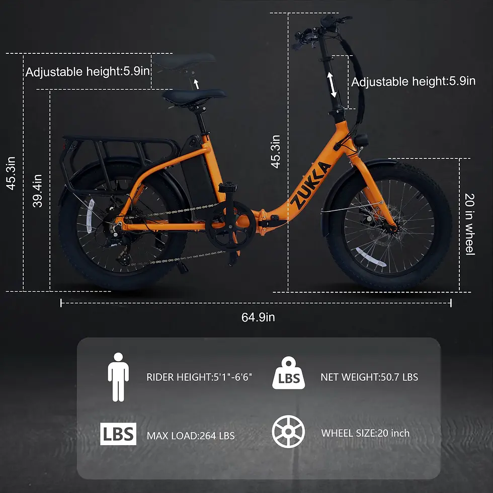 Thumbnail: Electric Bike for Adults, 500W Motor 25MPH Max Speed, 48V 10AH