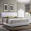 Thumbnail: ACME Lorimar Queen Bed in White PU & Chrome Leg