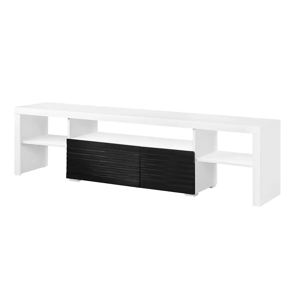 Thumbnail: ACME Buck II TV Stand in White & Black High Gloss Finish