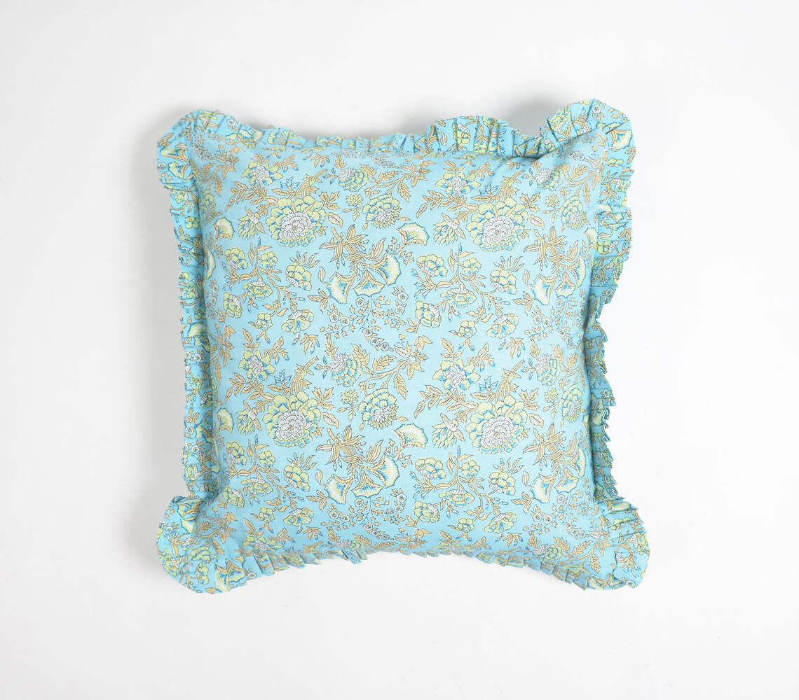 Floral Sky Cotton Cushion Cover