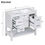 Thumbnail: 36" White Modern Bathroom Vanity with USB,Two Shallow Drawers