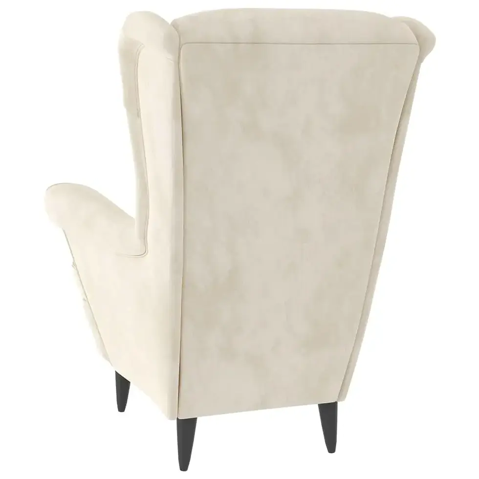 Thumbnail: Armchair Cream White Velvet