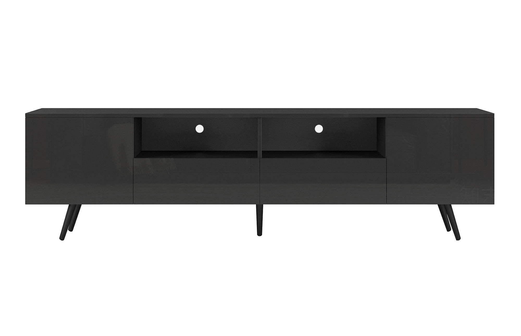 Modern TV Stand, 16 Colors LED TV Stand w/Remote Control Lights