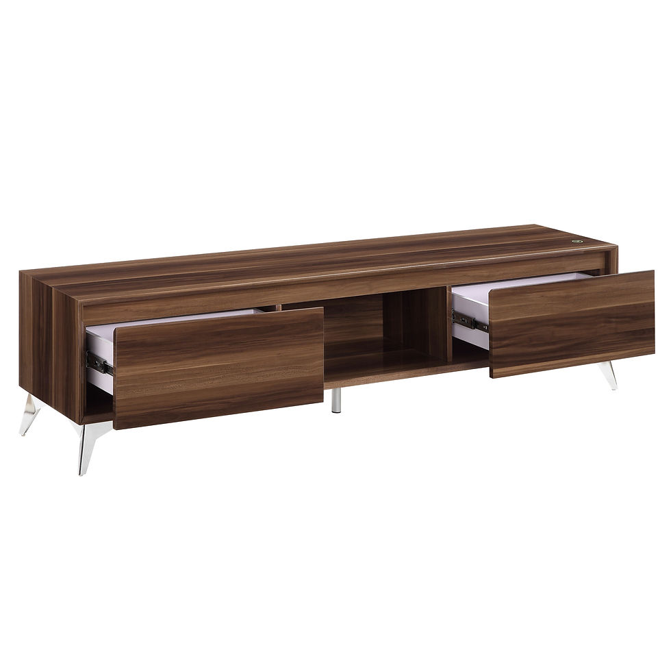 Thumbnail: ACME Raceloma TV stand, LED, Walnut Chrome Finish