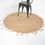 Thumbnail: Hand Braided Spiral Jute Tasseled Rug