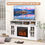 Thumbnail: Fireplace TV Stand for TVs Up to 65 Inch with Side Cabinets and Remote Control
