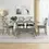 Thumbnail: TOPMAX 6 Piece Dining Table Set Wood Dining Table and Chair Set Gray