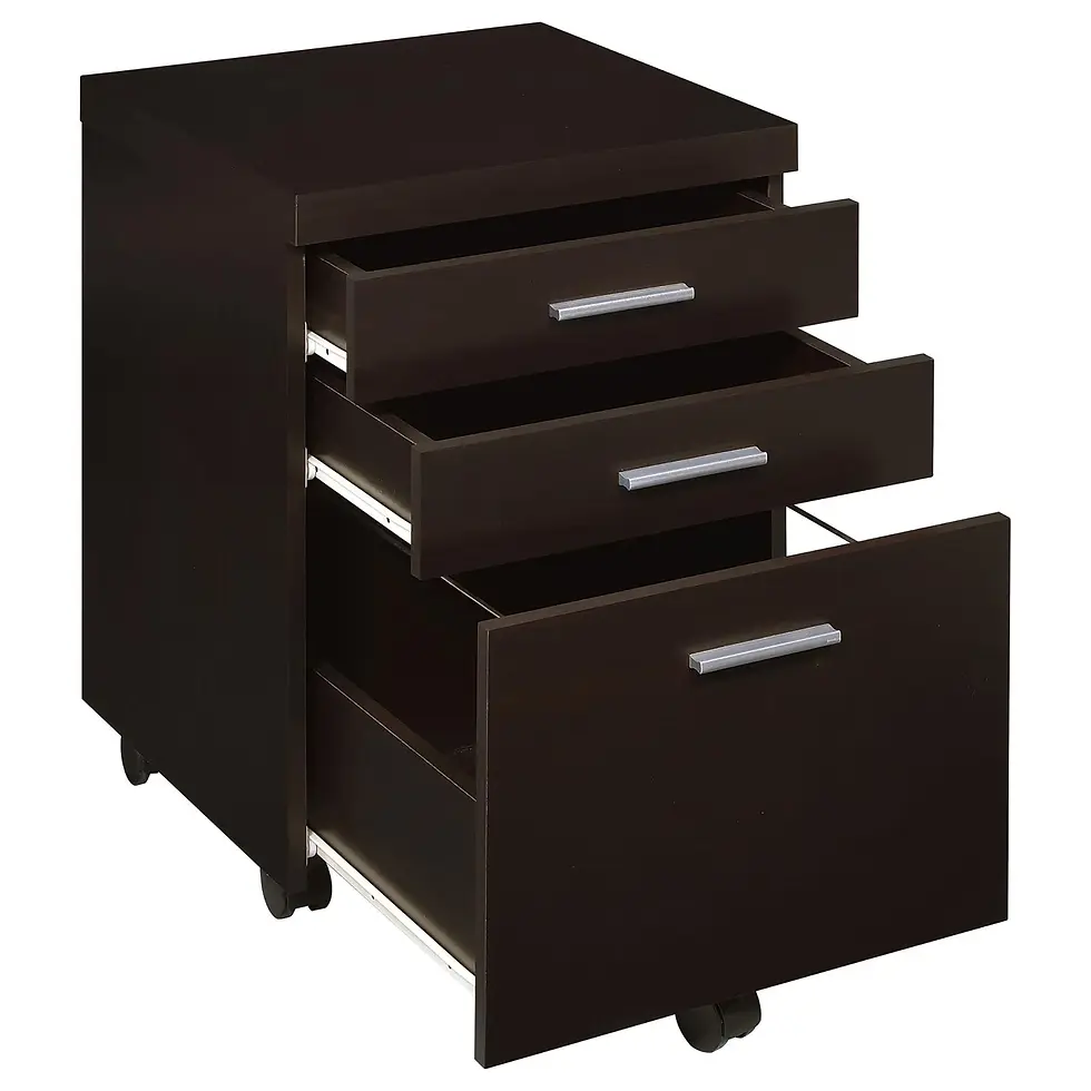 Thumbnail: Cappuccino 3-Drawer File Cabinet