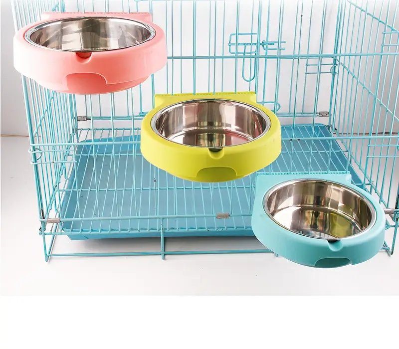 Thumbnail: Stainless Steel Pet Bowl Hanging Bowl Tableware Overturn Proof Dog Bowl