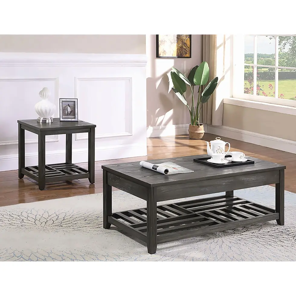 Thumbnail: Grey Rectangular End Table