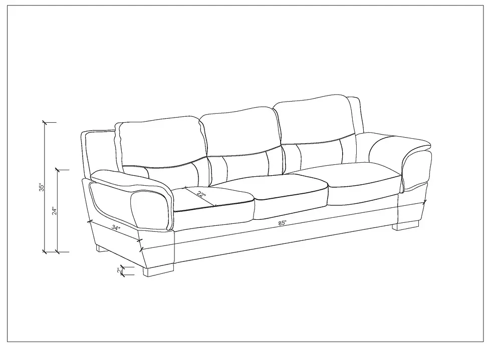 Thumbnail: Global United Genuine Leather Sofa