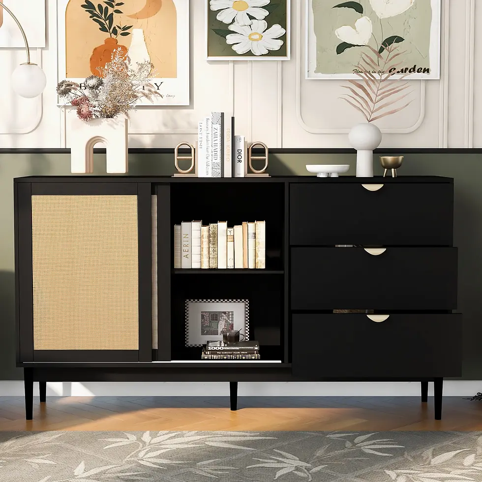 Thumbnail: U_Style Featured Two-door Storage Cabinet with Three Drawers