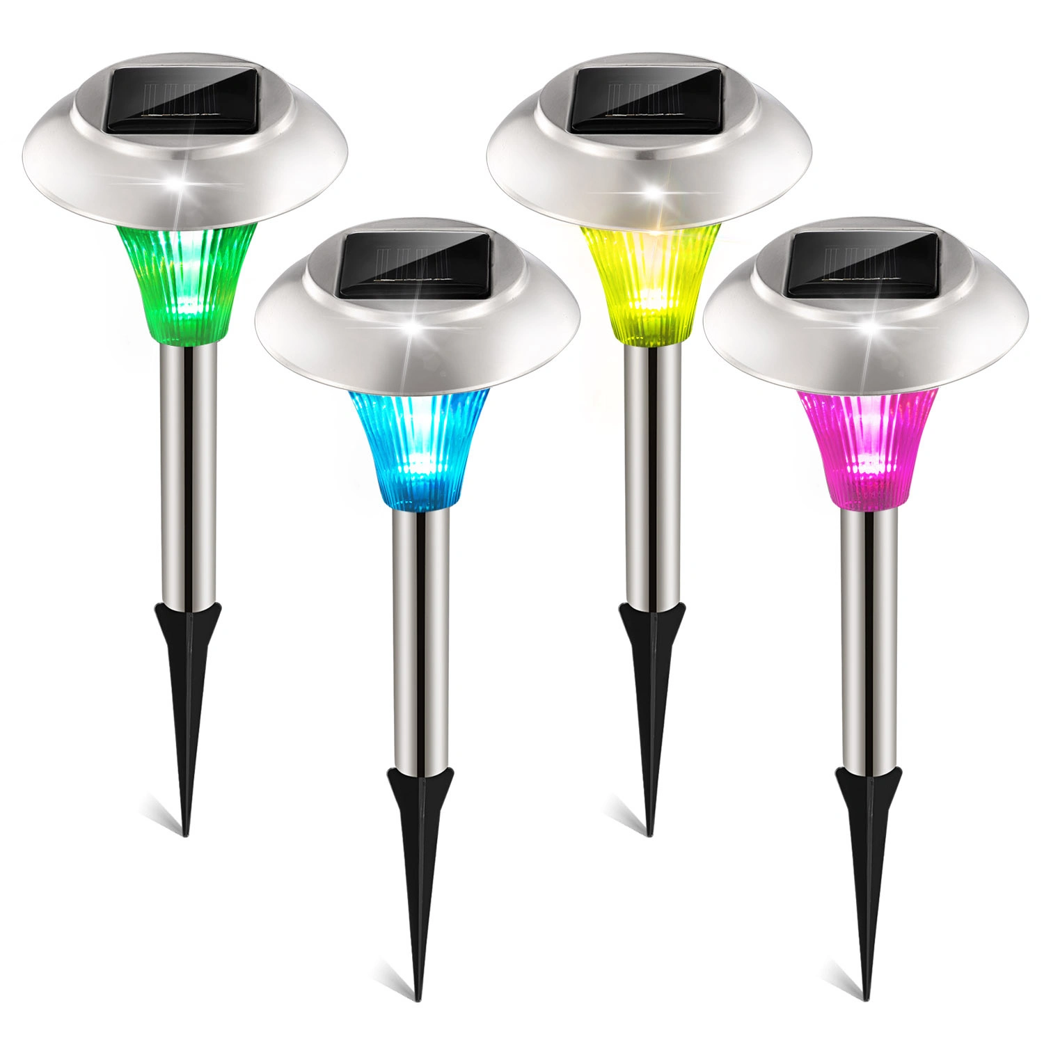 4Packs Solar Garden Lights Outdoor IP44 Waterproof