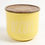 Thumbnail: Matte-Yellow Typographic Metal Canister with Wooden Lid