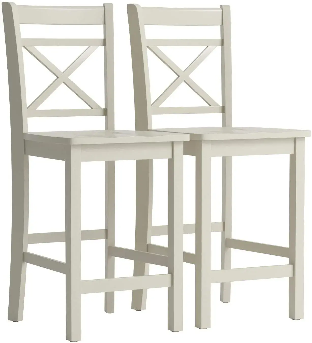 ACME Tartys Counter Height Chair (Set-2) in Cream