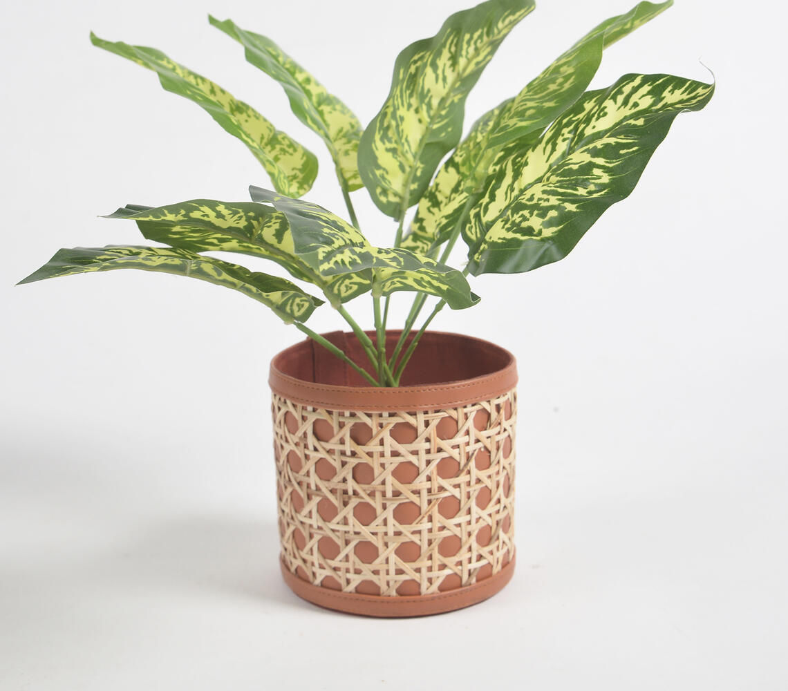 Faux Leather Tan Planter