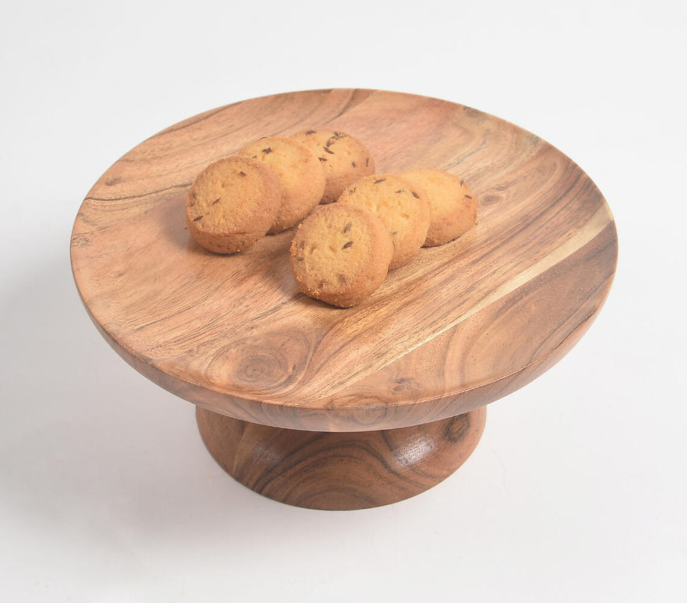 Thumbnail: Classic Mango Wood Cake Stand
