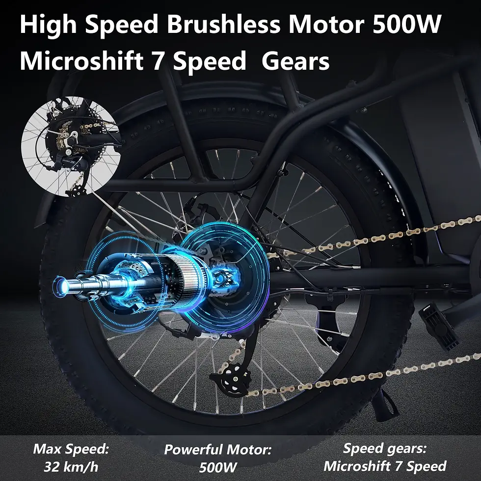 Thumbnail: Electric Bike for Adults, 500W Motor 25MPH Max Speed