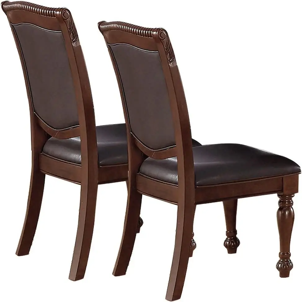 Thumbnail: Royal Majestic Formal Set of 2 Arm Chairs Brown Color
