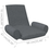 Thumbnail: Folding Floor Chair Dark Gray Fabric