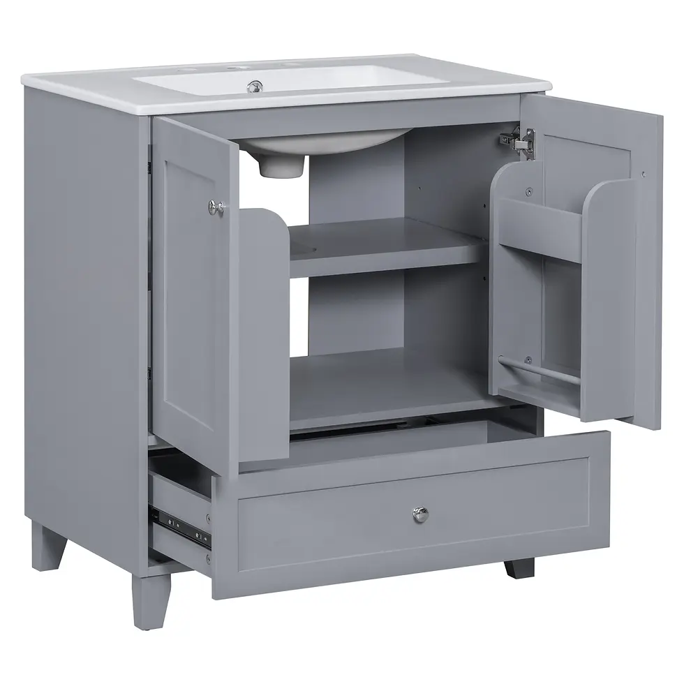 Thumbnail: 30" Premium Bathroom Vanity Set with Ceramic Sink