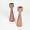 Thumbnail: Handmade Mango Wood Candle Stand (Set of 2)