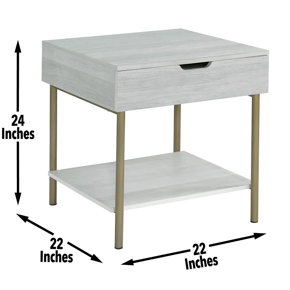 Thumbnail: Whitman - Square End Table - White