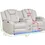 Thumbnail: Benz LED & Power Reclining Loveseat Made With Faux Leather in Ice