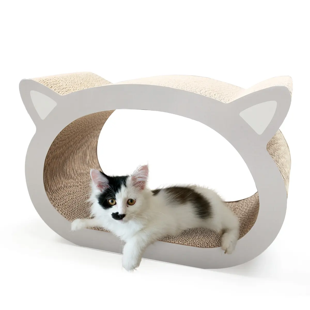 Cat Scratcher Cat Toy Corrugated Cardboard Cute Cat Head Shape