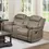 Thumbnail: Classic Sandy Brown 1pc Double Reclining Loveseat with Storage Console