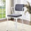 Thumbnail: ACME Cargo Counter Height Chair (Set-2), Gray Fabric & White (2Pc/1Ctn) 77887