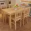 Thumbnail: Wooden Dining Table with 4 Chairs Natural