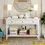 Thumbnail: TREXM Classic Retro Style Console Table, Antique White
