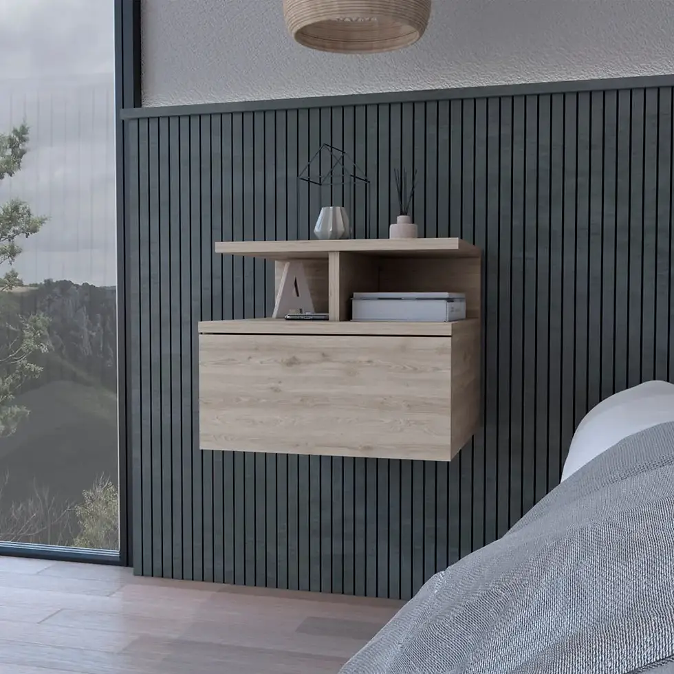 Thumbnail: Nightstand Floating Flopini, Bedroom, Light Gray