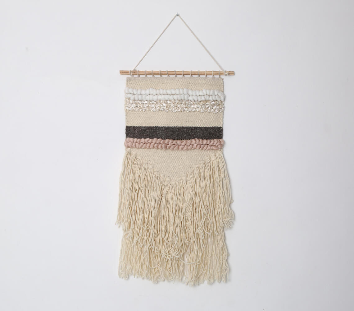 Tufted & Tasseled Bohemian Wall hanging