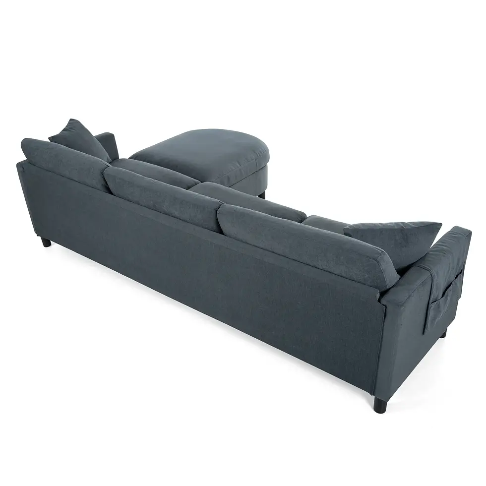 Thumbnail: 107.87'Sectional Sofa Couch With 1 Ottoman, Seat Cushion and Back Cushion