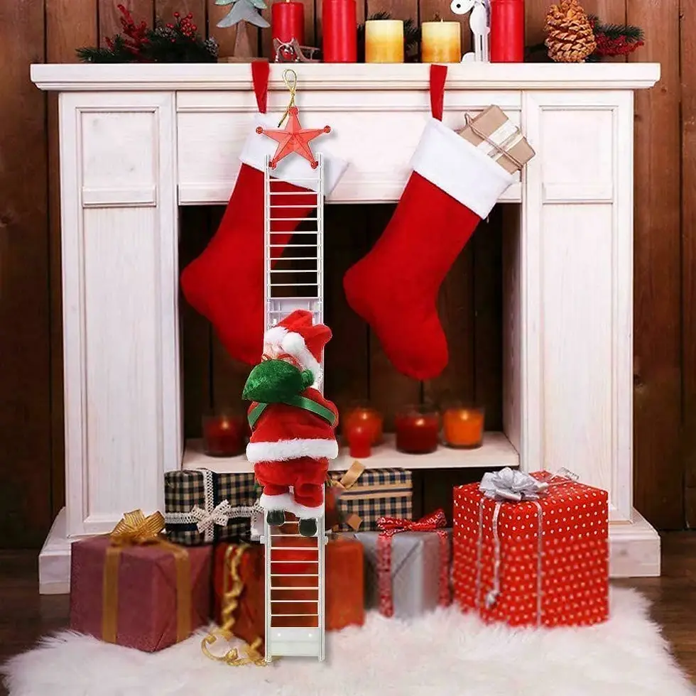 Thumbnail: New Year Christmas Music Santa Claus Electric Climbing Xmas Tree Decor