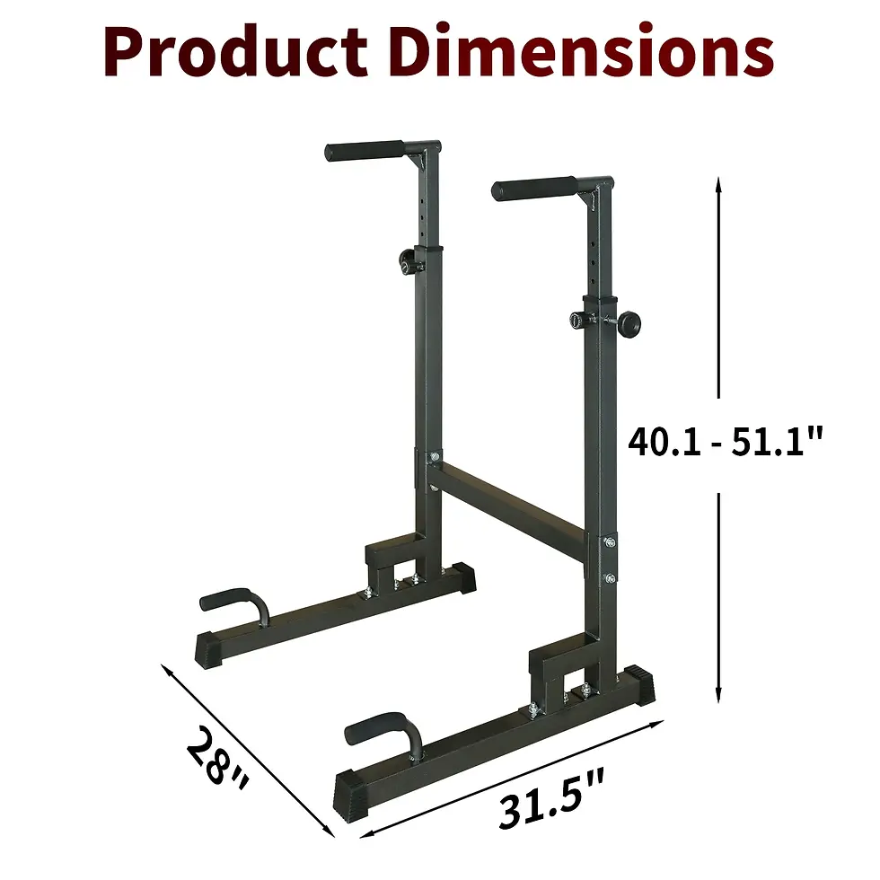 Thumbnail: Power Tower Dip Station with Bench Pull Up Bar Stand