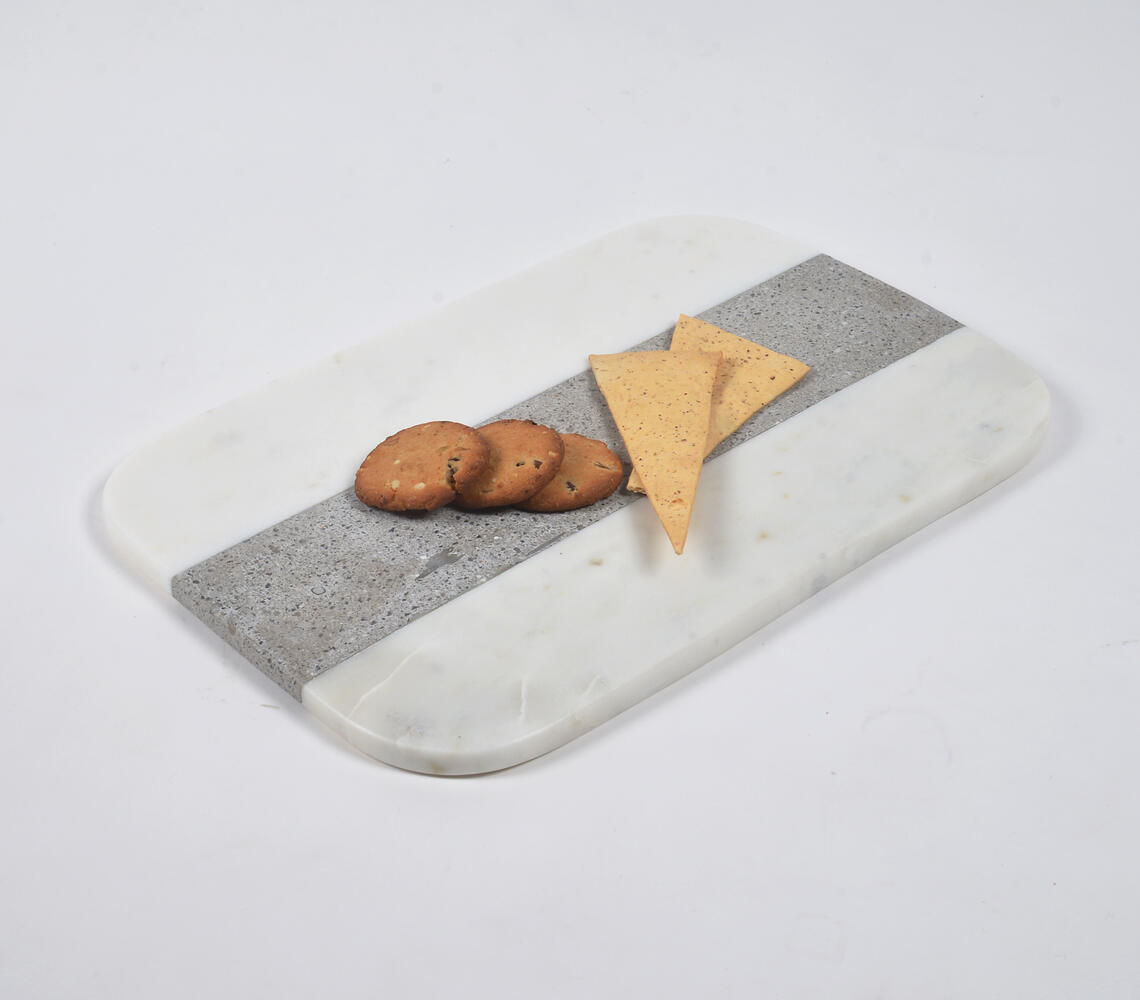 Colorblock Marble & Concrete Cheese board