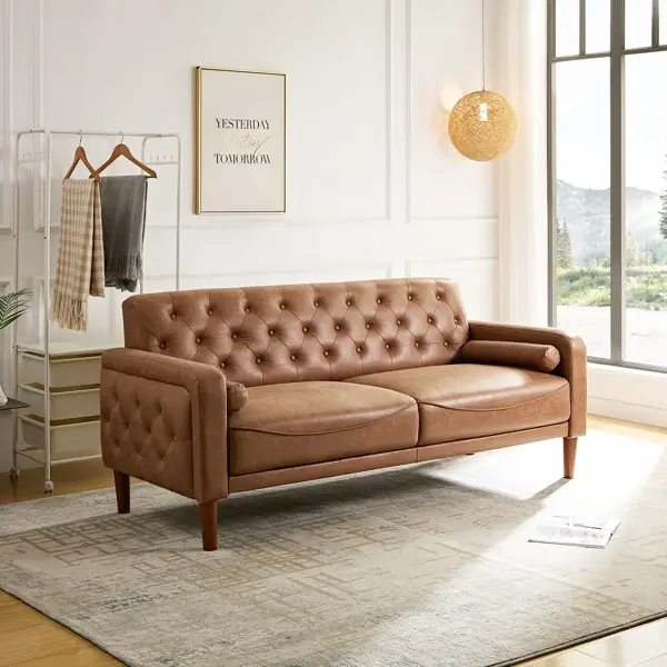 Thumbnail: Comfortable Leather PU Sofa Bed