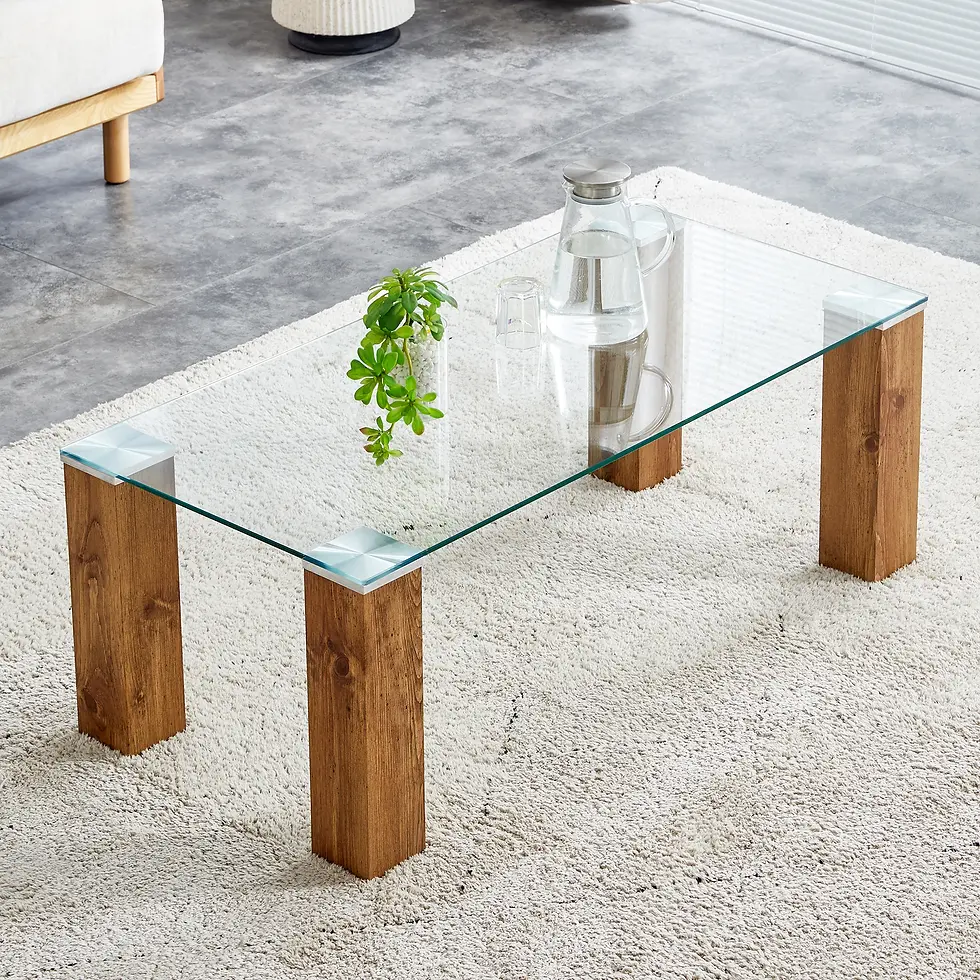 Thumbnail: Glass-Top Coffee Table 44.9"*21.7"*16.9"
