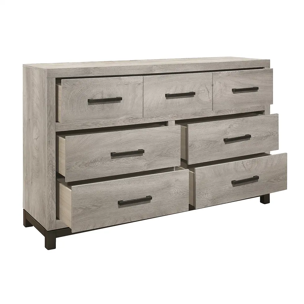 Thumbnail: Attractive Gray Finish 1pc Dresser of 7x Drawers