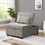Thumbnail: Folding Ottoman Sofa Bed Gray